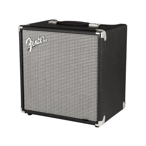 Amplificador Para Bajo De 25w Fender Rumble Series 25 V3 Negro/plata