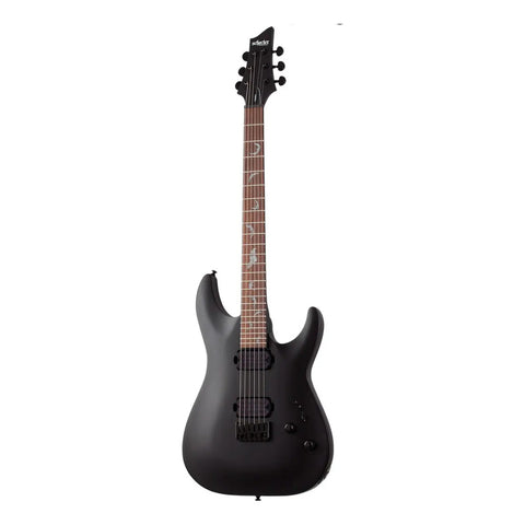 Guitarra Eléctrica Schecter Damien-6 Negro Satinado Color Satin Black Material Del Diapasón Rosewood Orientación De La Mano Diestro Palo De Rosa