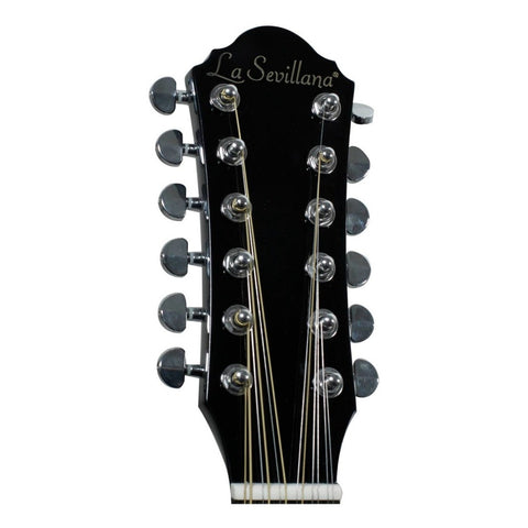 Guitarra Electroacústica 12 Cuerdas La Sevillana Tx1200ceq B Negro