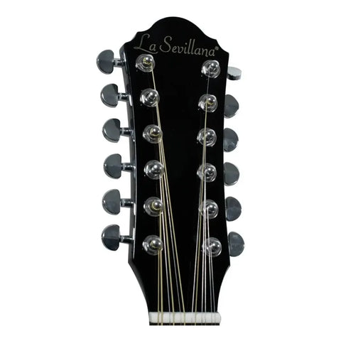 Guitarra Electroacústica 12 Cuerdas La Sevillana Tx1200ceq B Negro