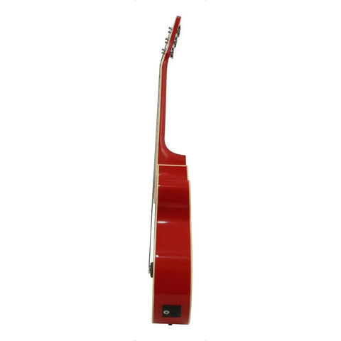 Washburn Ea10 Guitarra Electroacústica Roja Color Black Orientación De La Mano Diestro Rojo
