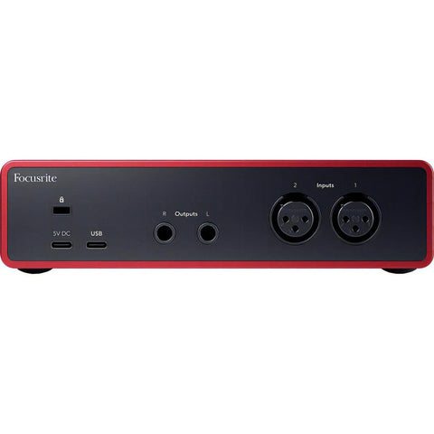 Interfaz De Audio Focusrite Scarlett 2i2 Studio 4ta. Gen. Color Rojo/negro
