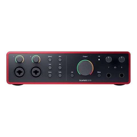Interfaz De Audio Usb-c Focusrite Scarlett 16i16 De Cuarta Generación, Color Rojo