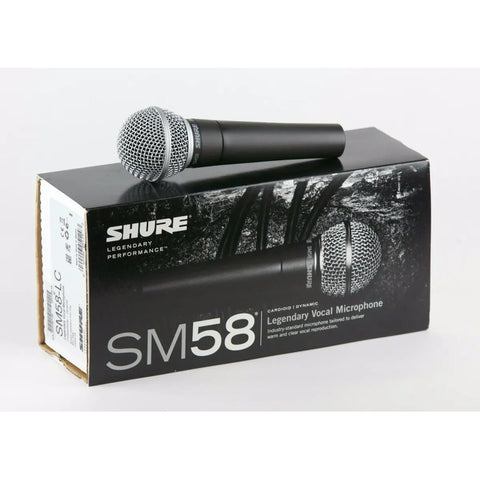 Microfono Original  Dinamico Bobina Movil, Shure Sm58 Lc Gris Oscuro