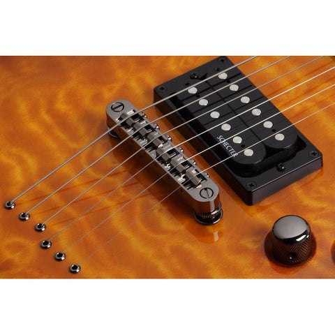 Guitarra Eléctrica Sombreado Vin Schecter Omen Extreme-6 Vsb Diestro Vintage Sunburst Palo De Rosa