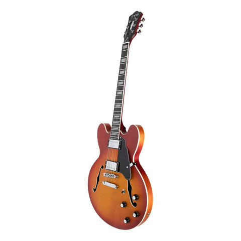Guitarra Eléctrica Mars Hollowbody 339 Satin Hollow Body De Caoba Violin Sunburst (vis), Tobaco Sunburst (tos) Satinado Con Diapasón De Palo De Rosa Diestro