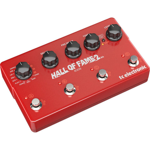 Pedal Para Guitarra Reverb Tc Electronic Hall Of Fame 2 X4 Rojo
