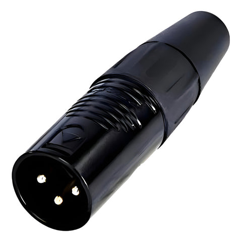 Conector De Cable Xlr 3 Pines Macho Color Negro Rean Rc3m-b