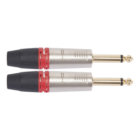 2 Conectores Jack Mono Profesionales 6.3 Mm Proel Dhj63mnk2