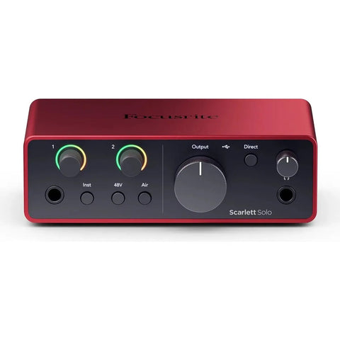 Interfaz De Audio 2x2 Scarlett Solo 4g Focusrite Color Rojo