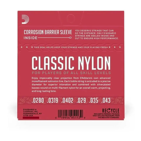 D'addario Classic Ej27n Tensión Normal Cuerdas Guitarra Nylon