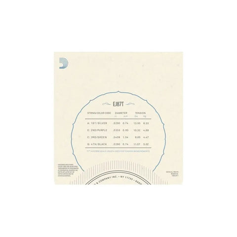 Cuerdas D'addario Ej87t Para Ukelele Tenor