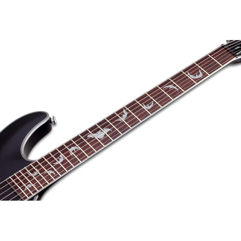 Guitarra Schecter Damien Platinum-6 Negro Satinado Diestro Negro Palo De Rosa