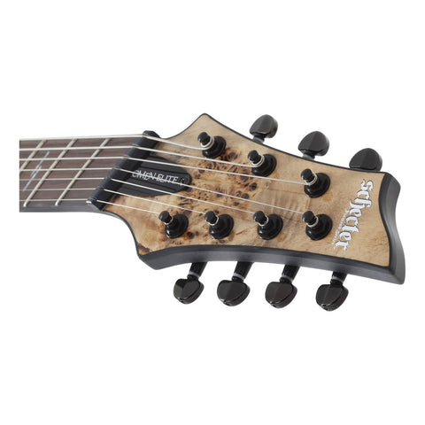 Guitarra 7 Cuerdas Schecter Omen Elite-7 Multiscale Charcoal Diestro Dorado Oscuro Palo De Rosa