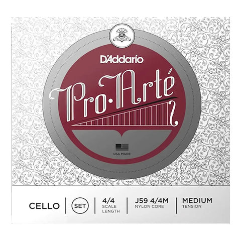 Juego De Cuerdas Para Cello 4/4 Tensión M D'addario J59 4/4m