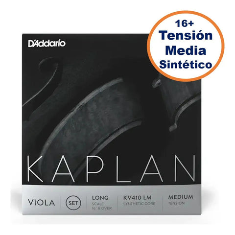 Set De Cuerdas Kaplan Vivo Para Viola D'addario, Tensión Media