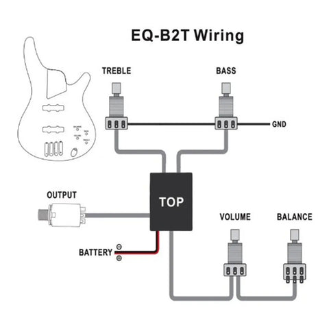 Circuito Activo Para Bajo 1  Volumen Y 2 Tono Belcat Eq-b2t