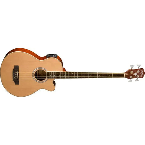 Bajo Electroacústico Washburn Ab5k 4 Cuerdas Caoba Natural Brillante