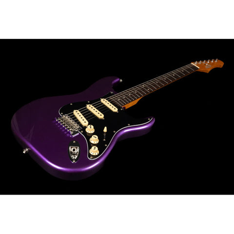 Guitarra Tipo Strato Sss Jet Guitars Js-300 Plm R Diestro Lila Palo De Rosa