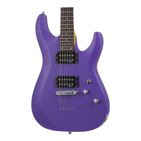 Guitarra Eléctrica Schecter De Tilo Satin Purple Satinado Con Diapasón De Palo De Rosa Diestro