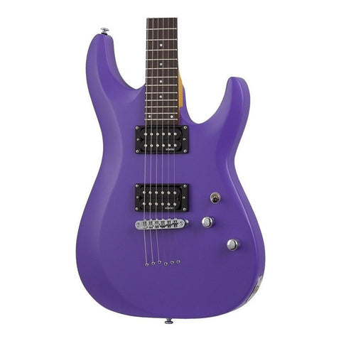 Guitarra Eléctrica Schecter De Tilo Satin Purple Satin Con Diapasón De Palo De Rosa