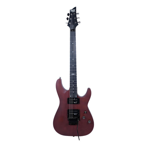 Guitarra Eléctrica Sólida Nogal, Sgr By Schecter C1 Fr Swn Diestro Nogal Satinado