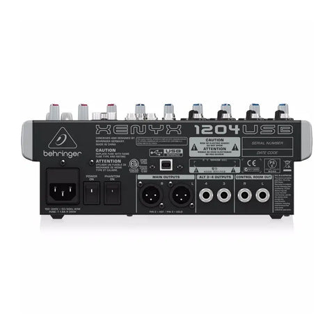 Behringer 1204usb Consola Mezcladora 12 Entradas 2/2 Bus