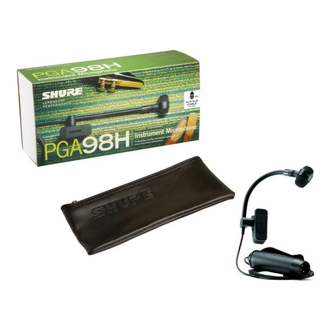 Microfono Original Cuello Ganso Instrumento Shure Pga98h Xlr Negro