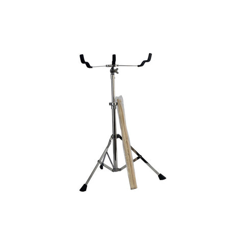 New Beat Nb-sk1455 Tarola Acero 14 X 5.5 Pulgadas Con Atril Color Del Casco Plateado