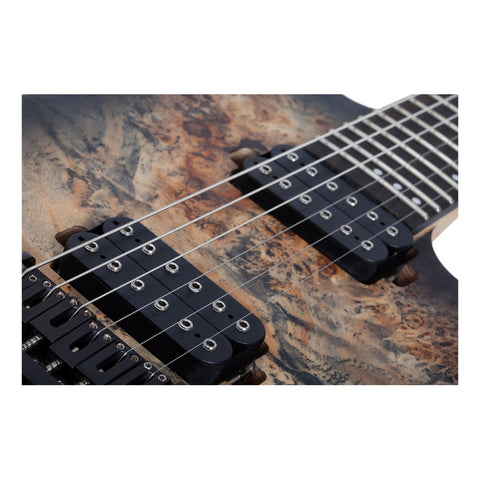 Guitarra Eléctrica Schecter Reaper-6 Scb Fresno Satin Charcoal Burst Ébano