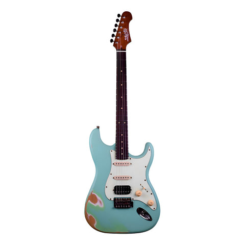 Guitarra Eléctrica Sea Foam Green Jet Guitars Js-400 Relic Diestro