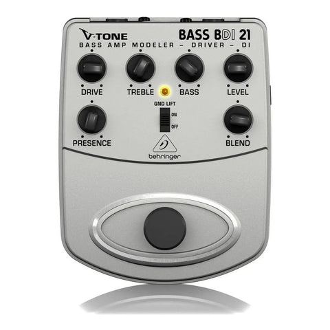 Pedal Modelador De Amplificador P/ Bajo, Behringer Bdi-21 Plateado