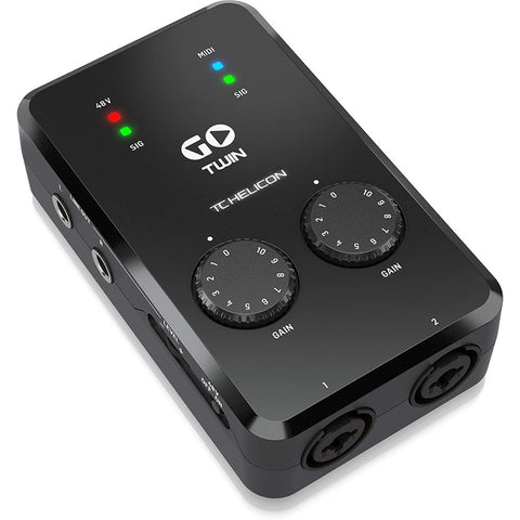 Interfaz De Audio/midi De 2 Canales Tc Helicon Go Twin Negro