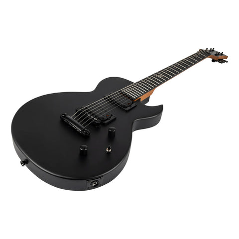 Guitarra Tipo Les Paul Spira Guitars L-400 Satin Black Diestro Negro Ébano