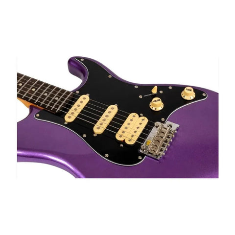 Guitarra Tipo Strato Jet Guitars Js-400 Plm R Plum Diestro Lila Palo De Rosa Violeta