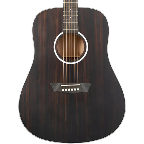 Guitarra Acústica Washburn Ebony D Marrón Oscuro 6 Cuerdas Ébano Dreadnought Diestro