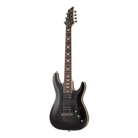 Guitarra Eléctrica Schecter Omen Extreme-7 Caoba 7 Cuerdas Negro Diestro See-thru Black Palo De Rosa