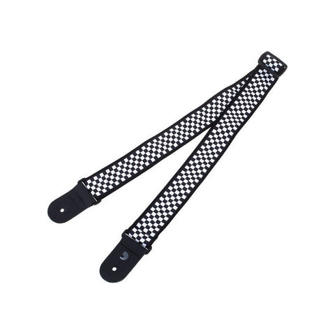 Tahalí Cuadros Blanco Y Negro P/guitarra Planet Wave 50c02