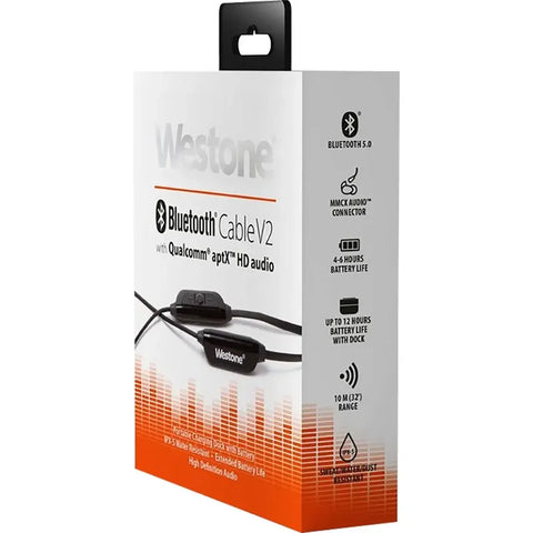 Adaptador Westone V2 Bluetooth Cable Para Audífonos Mmcx Con Aptx Y Micrófono