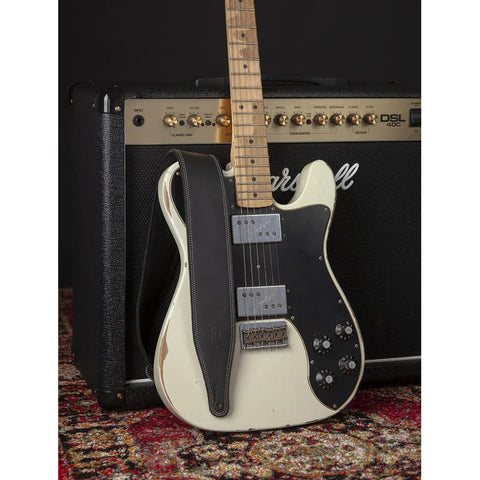 Correa De Guitarra De Cuero De 2.5''  Levy's Leathers M17bds Negro
