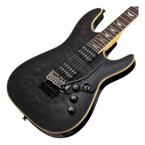 Guitarra Eléctrica Schecter Omen Extreme-fr Caoba Brillante Negra Diestro See-thru Black Palo De Rosa