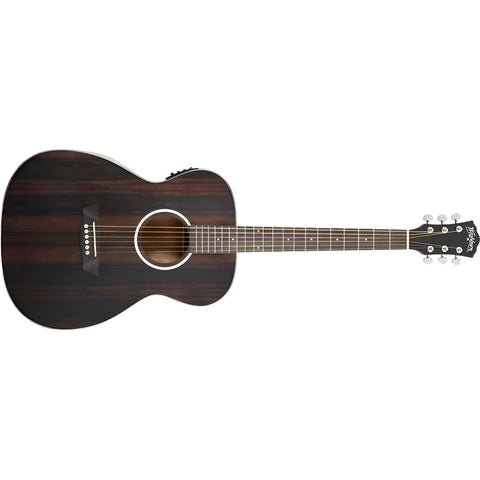 Guitarra Electroacústica De 6 Cuerdas Washburn Ebony Fe Marrón Oscuro Diestro