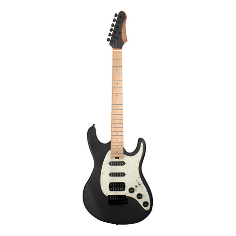 Guitarra Eléctrica Stratocaster Black Negra Mars Strat Bac Diestro Negro Palo De Rosa