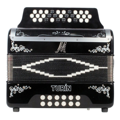 Acordeón Negro De 31  Botones Tono De Sol Moretti Turin Gcf