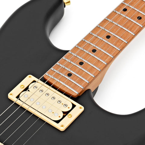 Guitarra Eléctrica Negro Satinado Jet Guitars Js700 Diestro Matt Black Maple