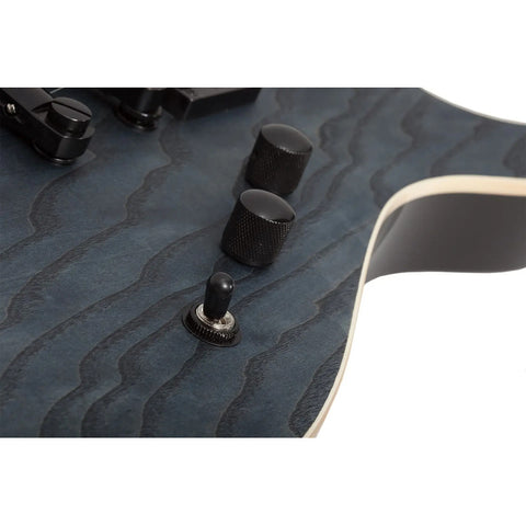 Guitarra Eléctrica Schecter Avenger Standard Charcoal Satin Diestro Azul Petróleo Palo De Rosa
