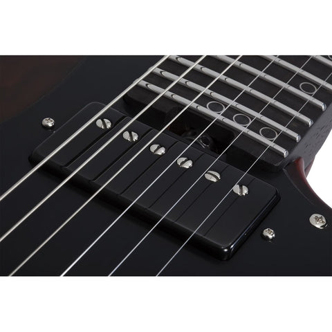 Guitarra Schecter Sun Valley Super Shredder Exotic Ht Zirico Diestro Bordó Ébano