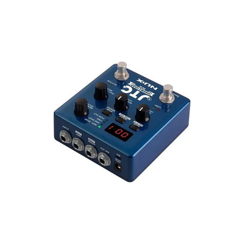 Pedal Looper Y Caja De Ritmos Nux Jtc Pro Guitarra Eléctrica Azul