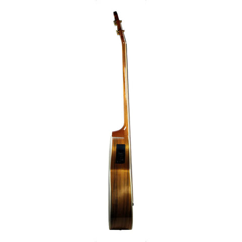Bajo Electroacústico 4 Cuerdas La Sevillana B-1004ceq Ovangkol Natural Brillante