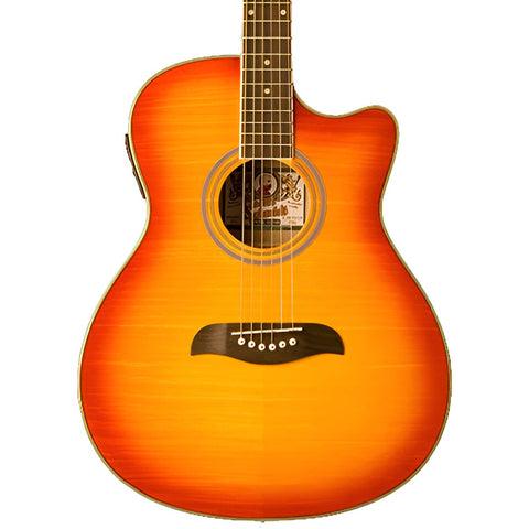 Oscar Schmidt Oacef Csb Guitarra Electroacústica Cereza